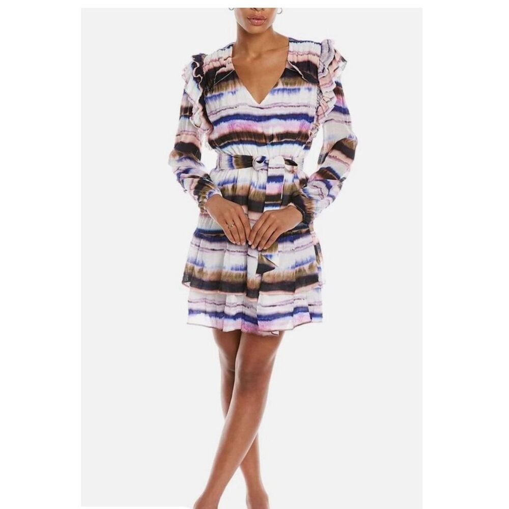 Marie Oliver Lawson silk tie-dye dress size Large